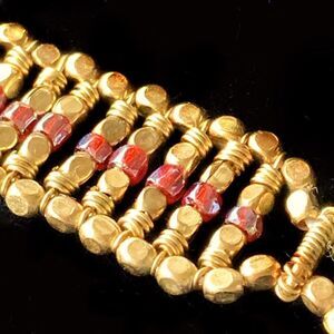 1990’s 12 k gf hand made beaded choker necklace for Eve.com new old stock GIFT!